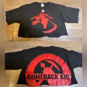 Cropped cut Comeback Kid Band Horror Tee Shirt size Small/XS New